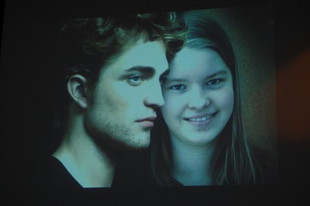 Fotomontage einer Schülerin mit Twilight-Star Robert Pattinson