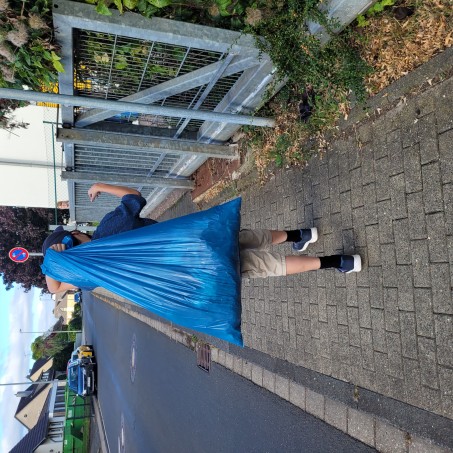 Die SchülerInnen und Schüler sammeln Müll im Rahmen des Clean Up Days 2025